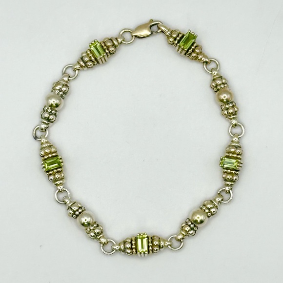Lagos Caviar Silver Peridot Bracelet